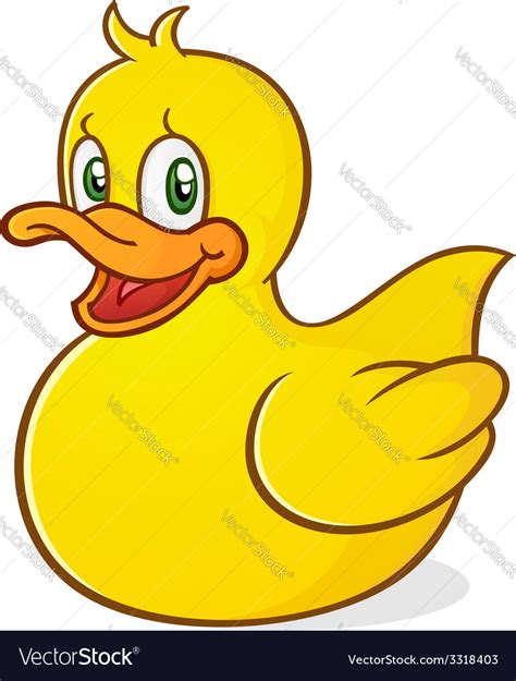Rubber Duck Cartoon Character Royalty Free Vector Image