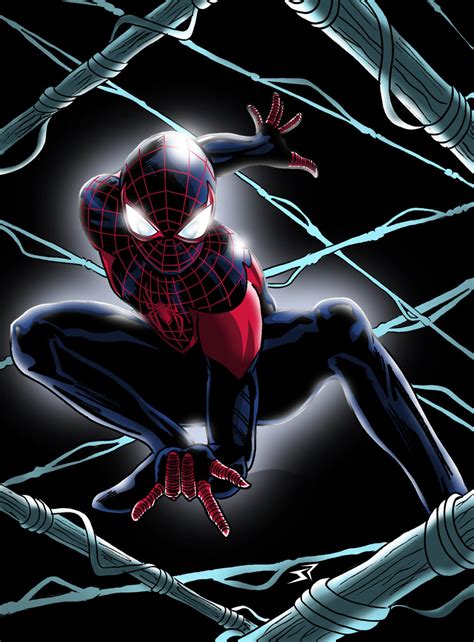 Ultimate Spiderman Miles Morales Pose By Jonathanpiccini Jp On Deviantart