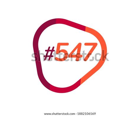 Number 547 Image Design 547 Logos Stock Vector Royalty Free