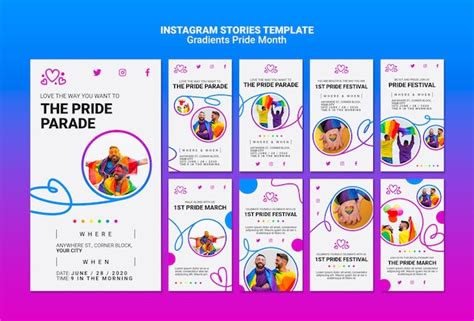 Free Psd Instagram Posts Pack For Lgbt Pride