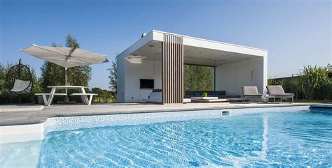 Modern Poolhouse In Trespa Bogarden Modern Pool House Modern Pools