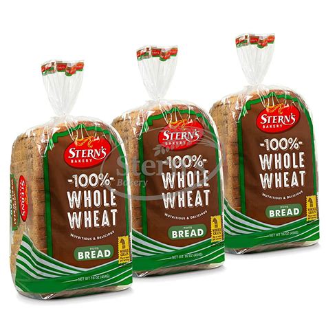 100 Whole Wheat Bread Sliced 3 Pack 16 Oz Per Loaf