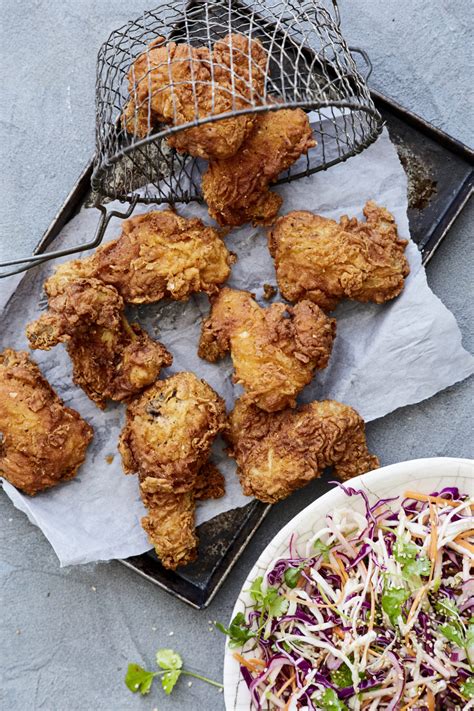 southern fried chicken with chipotle mayo and coleslaw nomu