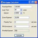Mortgage Loan Payment Calculator