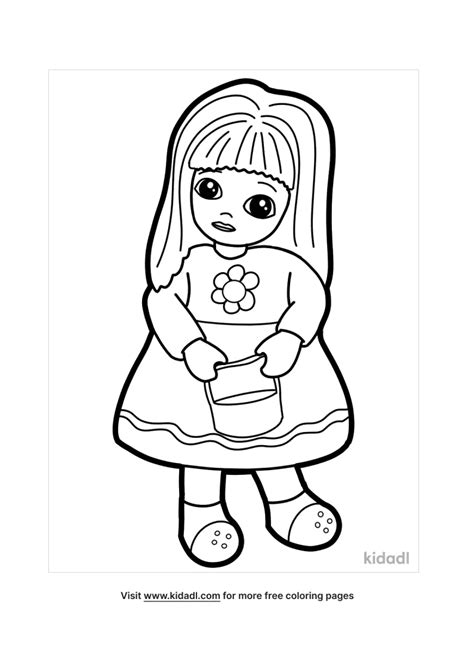 Doll Coloring Pages Free Toys Coloring Pages Kidadl