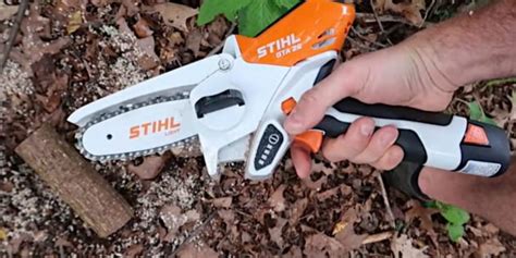 Testing A Battery Operated Stihl Mini Chainsaw With The Crazy Russian