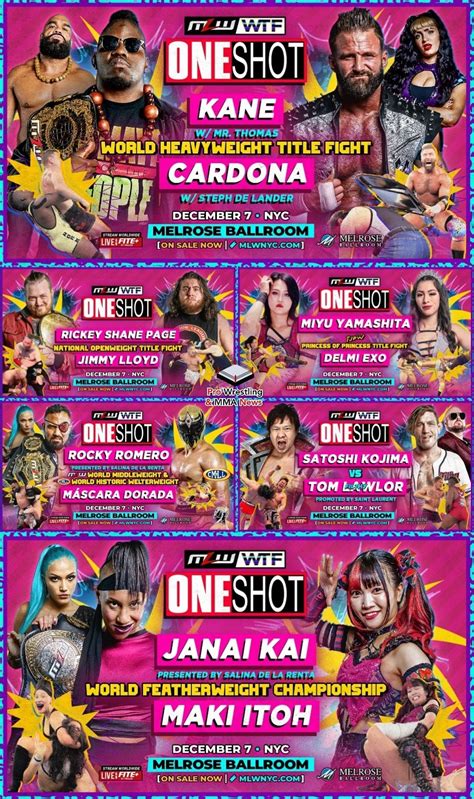 Full Card For Tonights Mlw One Shot Rsquaredcircle