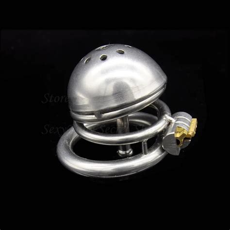 Small Male Chastity Device Cock Cage With Urethral Catheter Bdsm Penis