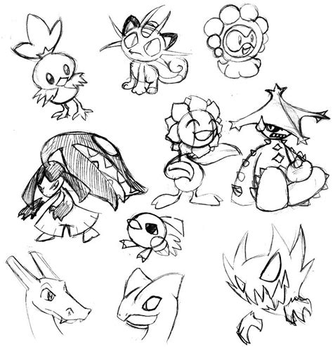 Pokemon Sketches 1 By Anniemae04 On Deviantart