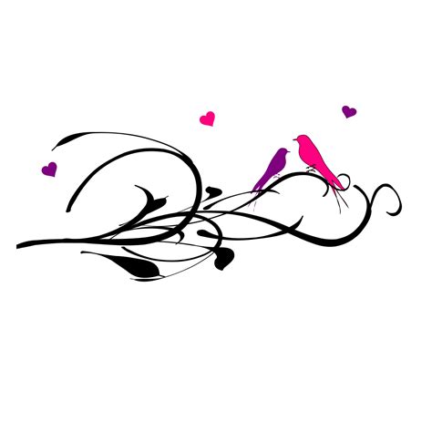 Download Love Birds On A Branch PNG, SVG Clip art for Web - Download Clip Art, PNG Icon Arts