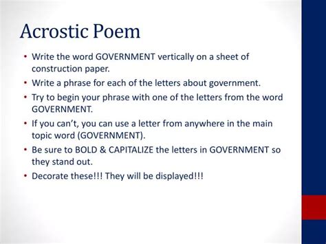 What Is An Acrostic Poem Powerpoint