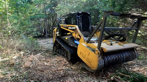 First Forestry Mulching Job For The New Asv Rt135 Skidsteer Youtube