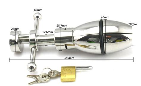 New Adjustable Stainless Steel Anal Lock Bondage Trillium Chastity Device