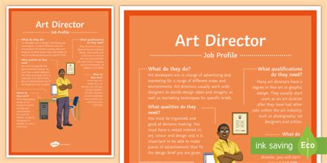 Art Director Job Profile A4 Display Poster