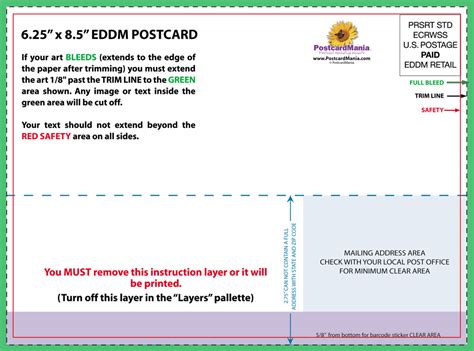 Postcard Design And Mailing Free Templates 4×6 5×7 6×11 Standard