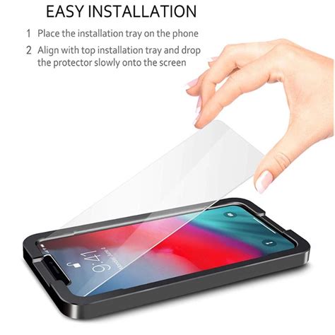 Easy Installation Applicator Frame Tempered Glass Screen Protector For