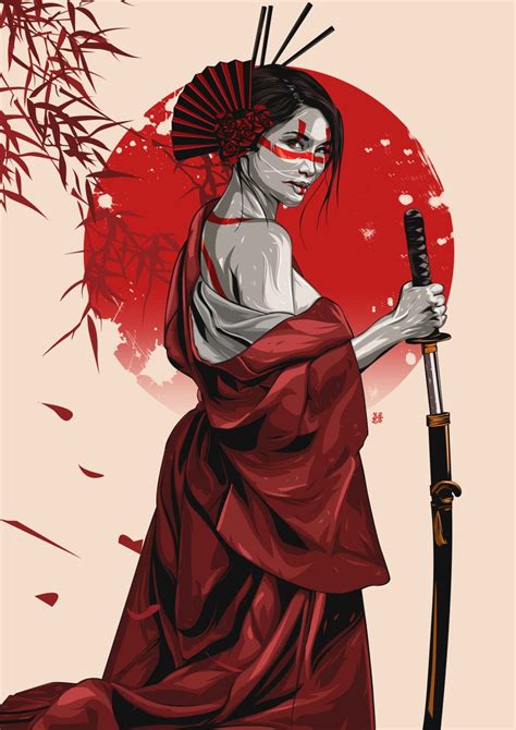samurai girl samurai artwork japanese tattoo art geisha art
