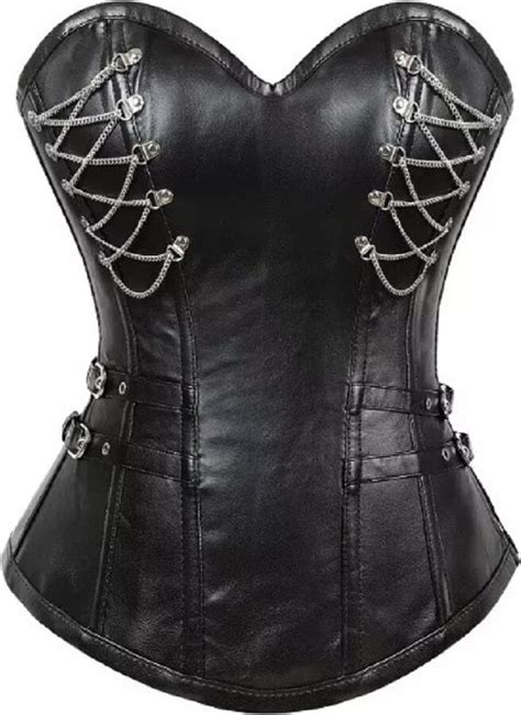 generic top totty black oria saucy role play erotic gothic cosplay steampunk leather basque