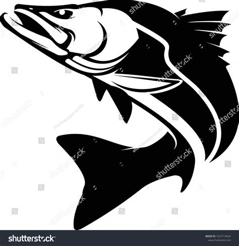 Snook Fish Logo Template Great Snook Stock Vector Royalty Free