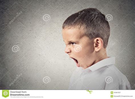 Angry Boy Screaming Stock Photo Image 43487927
