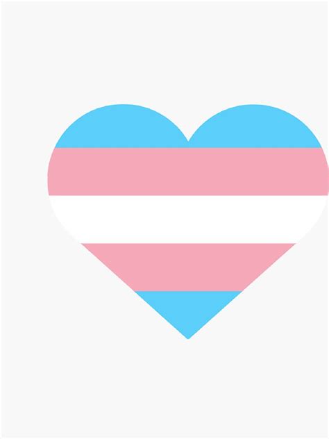 Trans Pride Flag Heart Sticker For Sale By Ellie Watts Redbubble