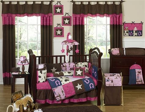Consider your own interests that you're eager to share with the new addition. Western Horse Cowgirl Baby Bedding - 9 pc Crib Set only ...