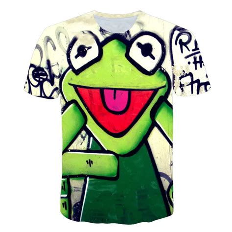 Brand Pepe The Frog T Shirt Men Summer Tops Cool Green Cartoon Tee