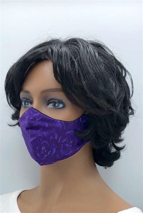 Purple Face Mask Unique Face Mask Cute Face Mask Women Etsy