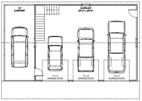  1st, 2nd & 3rd floor: 40x30 3-Car Garage 1894 sq ft PDF Floor Plan Instant ...