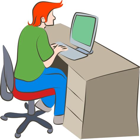 Person At Computer Clipart Best