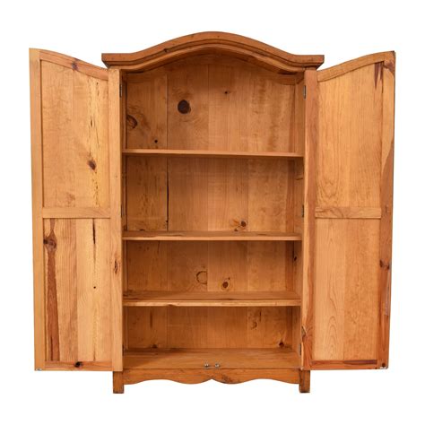 88 Off Natural Wood Wardrobe Armoire Storage