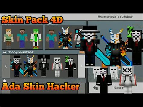 Named color skins 2.0 which inspired by some skin packs so i make my own one but different took 1 day to. Skin Pack 4D Ada Skin Hacker Di Minecraft PE No Clickbait ...