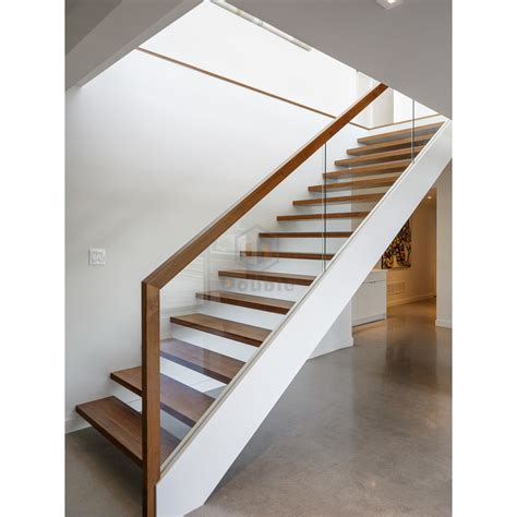 Wooden Staircase With Glass Railings Glass Designs