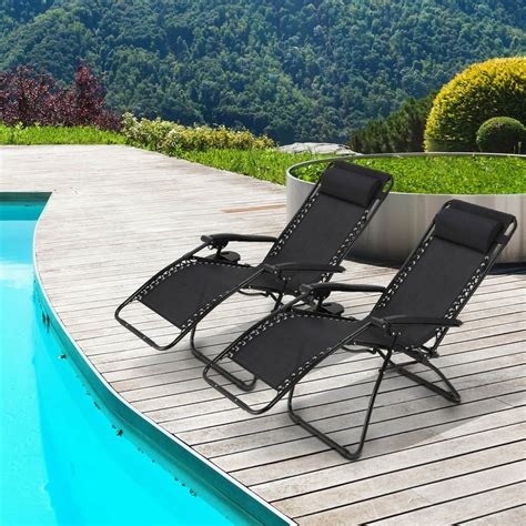 Mllieroo Folding Set Of 2 Adjustable Zero Gravity Lounge Chair
