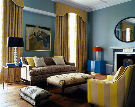 Blue And Yellow Living Room Ideas Interior Design