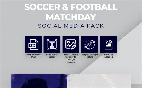 Soccer And Football Matchday Social Media Template