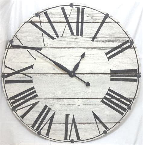 99 bernhard products large wall clock 18 quality quartz silent non ticking, battery operated for home/living room/over fireplace, beautiful decorative timeless stylish dark brown clock 42 30 Inch RUSTIC RECLAIMED WOOD Wall Clock, Farmhouse Clock ...