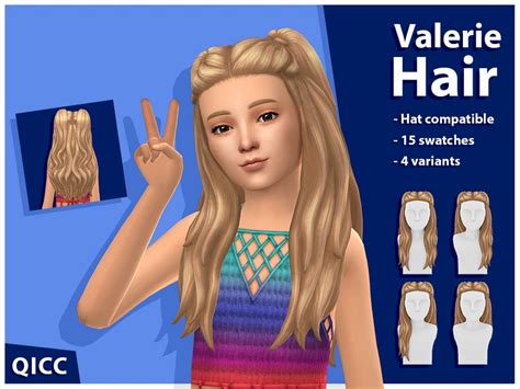 Qiccs Valerie Hair Set Sims Sims 4 Toddler Hair Sims 4