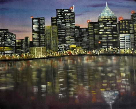 City Lights Painting By Goutami Mishra Jose Art Gallery