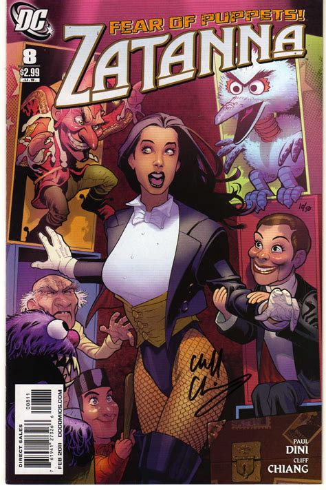 Zatanna Vol 2 8 Signed By Penciler Cliff Chiang From Dynamic Forces Comics Dc Comics Dc