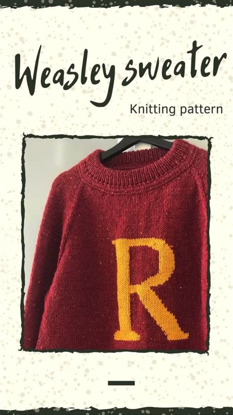 Knitting Pattern Harry Potter Weasley Sweater Artofit