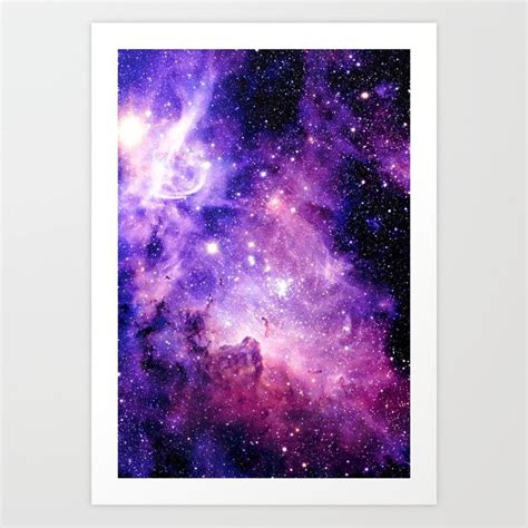 Galaxy Nebula Purple Pink Carina Nebula Art Print By Me101 Society6