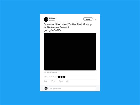 Free Twitter Post Mockup 2019 For Blank Twitter Profile Template