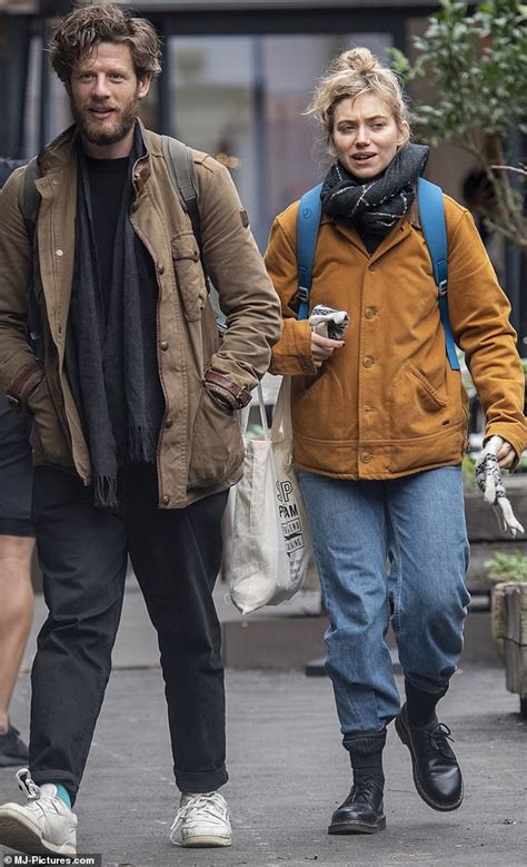 Imogen Poots shares kisses with her fiancé James Norton as they enjoy a low key lunch Daily