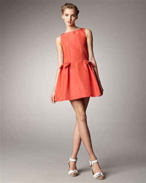 Lyst Red Valentino Bow Pocket Dress In Pink