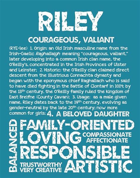 Riley Name Meaning In English Unique Nicknames
