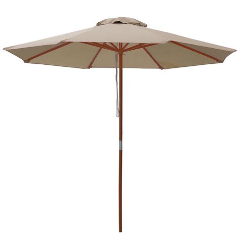 8 9 13 Outdoor Patio Wood Umbrella Wooden Pole Market Beach Garden Sun Shade Ebay