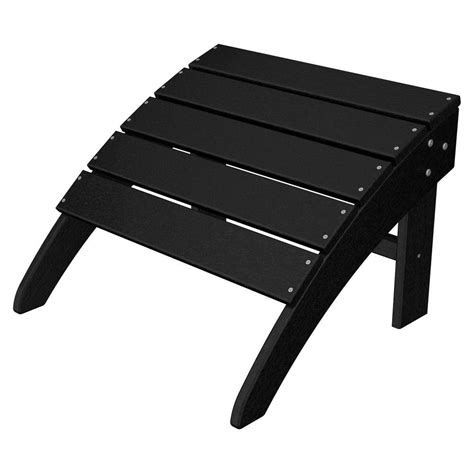 Check spelling or type a new query. POLYWOOD South Beach Black Adirondack Patio Ottoman ...