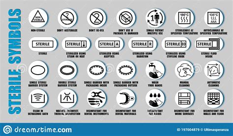 Full Vector Set Of Sterilized And Disinfectant Symbols For
