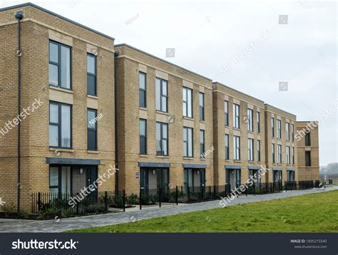 Row Newly Completed Flats Trumpington Meadows Stock Photo 1895215549